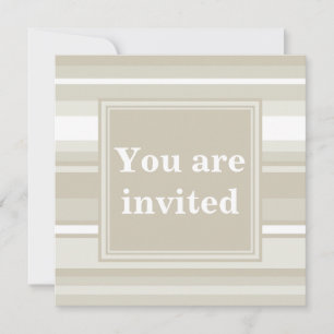 Invitation Bandes de grès monogramme