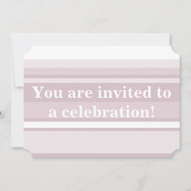 Invitation Bandes de quartz roses monogrammes (Devant)
