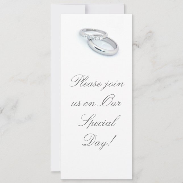 Invitation Bandes/Invitations Mariages en argent (Devant)
