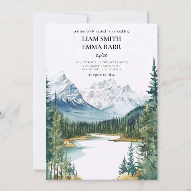 Invitation Banff Canada Montagnes Rocheuses (Devant)