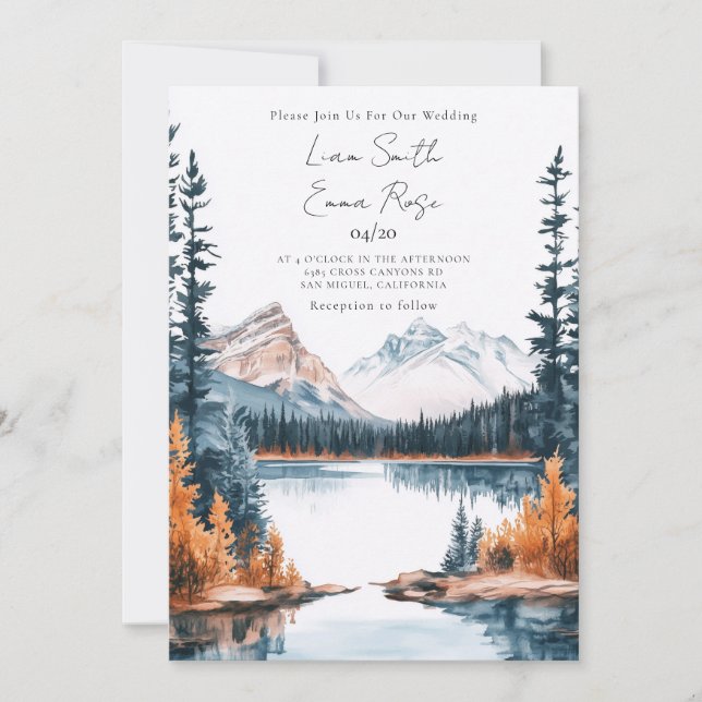 Invitation Banff Canada Montagnes Rocheuses (Devant)