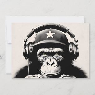 Invitation Banksy DJ Monkey Gorilla Chimp