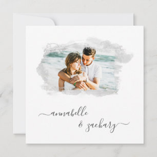 Invitation *~* Bannière Cherub QR PHOTO AR6 RSVP Mariage Invi
