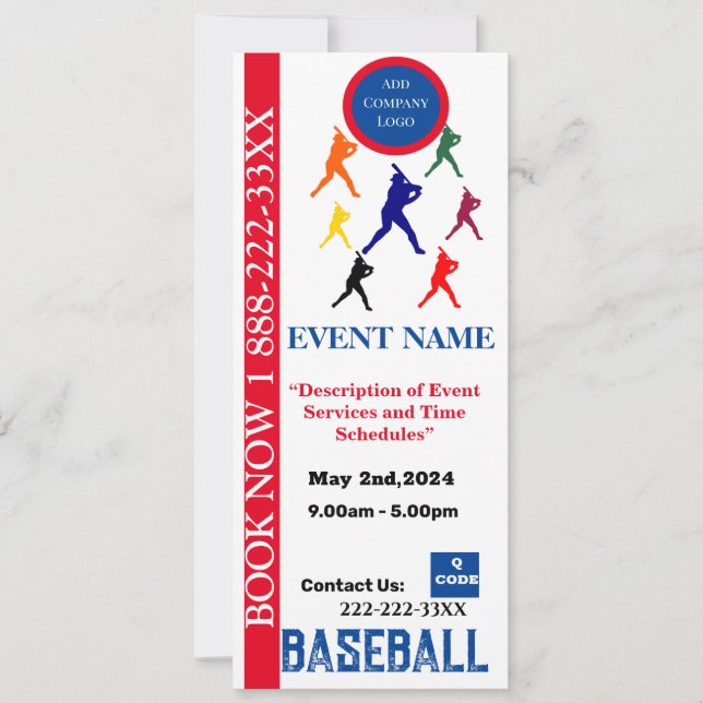 Invitation BANNière Rétractable DE BASEBALL (Devant)
