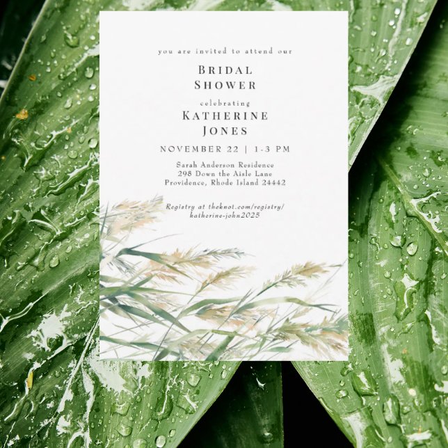 Invitation Baño de novia Boho Grass  (Créateur téléchargé)