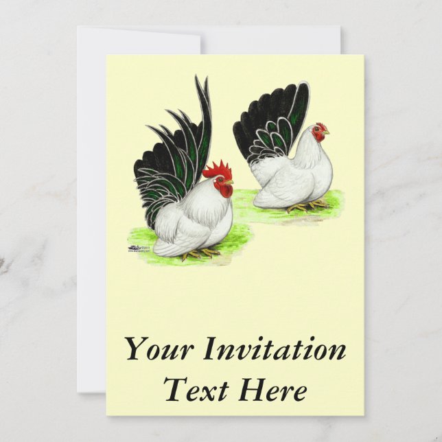 Invitation Bantams noirs noirs japonais (Devant)