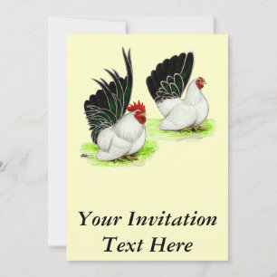 Invitation Bantams noirs noirs japonais