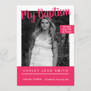 Invitation Baptême Ado de couverture