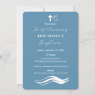 Invitation Baptême adulte moderne