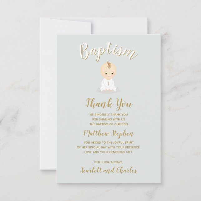 Invitation Baptême Baby Boy (Devant)