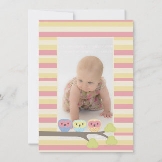 Invitation Baptême bébé baptême Christening Pink Dolphin Phot