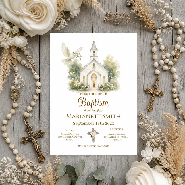 Invitation Baptême Bohème  (Créateur téléchargé)