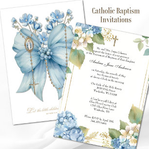 Invitation Baptême catholique baptême bénédiction Mère Jésus