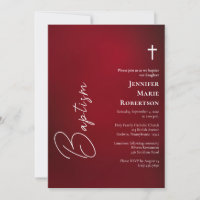 Baptême catholique romain rouge profondément riche