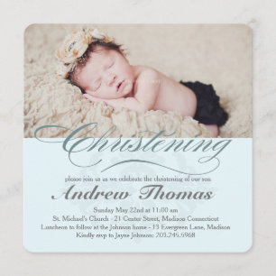 Invitation Baptême Christening Classique