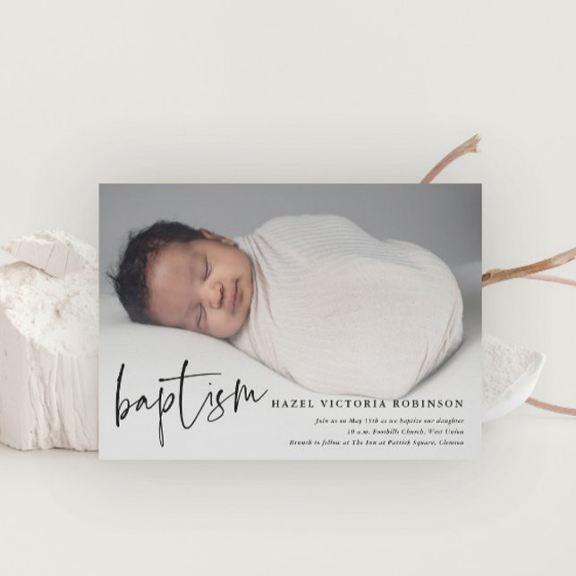 Invitation Baptême & Christening de style moderne (Créateur téléchargé)