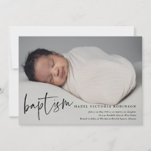 Invitation Baptême & Christening de style moderne religieux