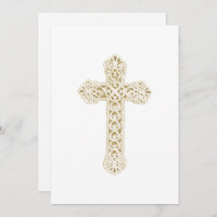 Invitation Baptême Croix d'orchestre