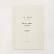Baptême Croix Scallopée Crème et Sauge Religieux