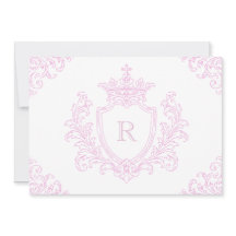 Baptême de bébé fille au monogramme de blason trad
