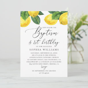 Invitation Baptême de citron et 1er anniversaire   Citrus aqu