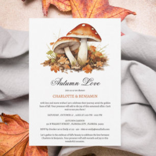 Invitation Baptême de couple automnal rustique