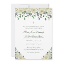 Baptême de fleurs blanches et verdure