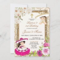 Baptême de frère rose et bleu mexicain troisième a