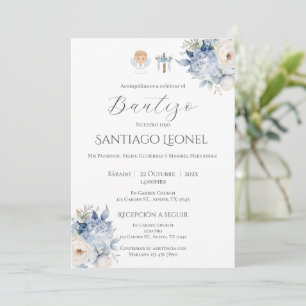 Invitation Baptême de garçon en Boho espagnol