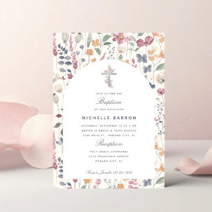 Invitation Baptême de Grâce Botanique