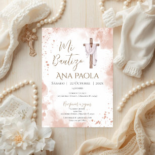 Invitation Baptême de la fille Boho
