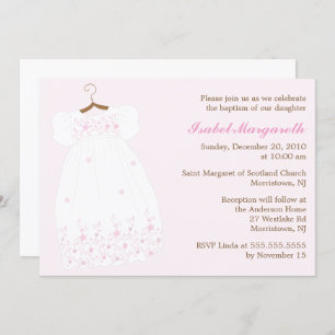Invitation Baptême de la petite fille Christening Gown Baby G
