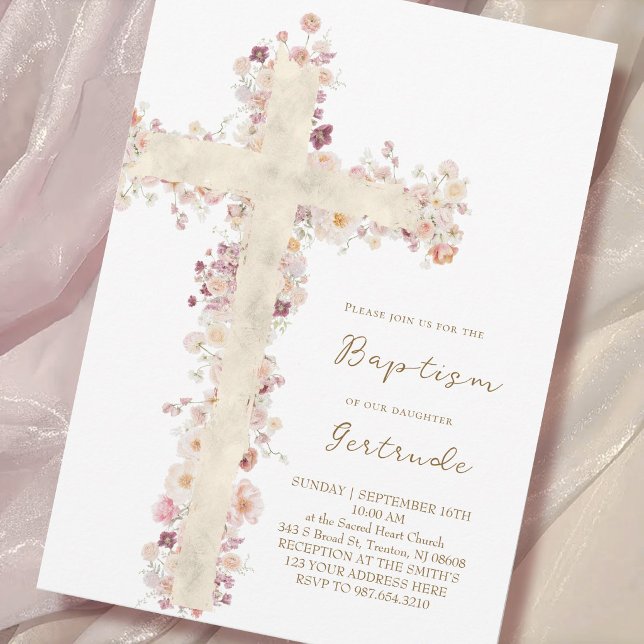 Invitation Baptême de la Sainte Croix (Créateur téléchargé)