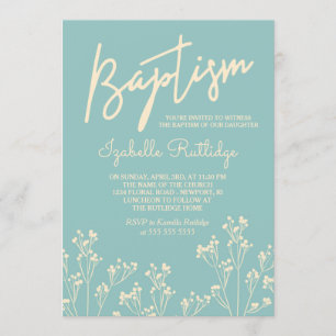 Invitation Baptême de silhouette du souffle du bébé