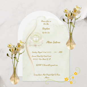 Invitation baptême des anges clignotants