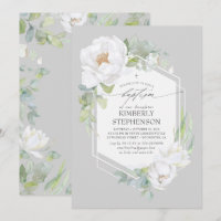 Baptême Élégant de la végétation florale blanche