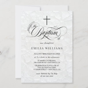 Invitation Baptême élégant pour garçon ou fille