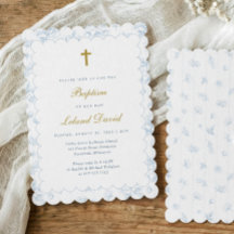 Baptême élégant vintage bleu Toile pour bébé garço
