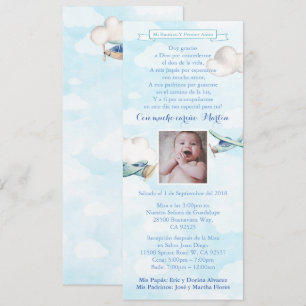 Invitation Baptême espagnol Fête d'anniversaire de 1 an
