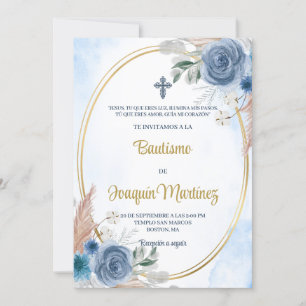 Invitation Baptême espagnol pour garçon
