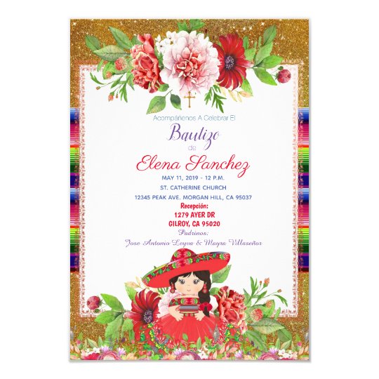 Invitation Bapteme Espagnol Rouge De Bapteme De Fille De Zazzle Fr Invitation Bapteme Espagnol Rouge De Bapteme De Fille De Zazzle Fr