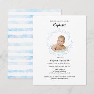 Invitation Baptême Événement Religieux Chrétien Photo de Bébé