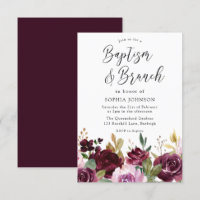 Baptême floral et brunch du marron bordeaux