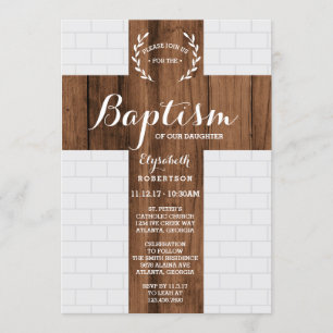 Invitation Baptême Invitation, Croix, Christening, Dédication
