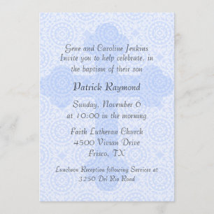 Invitation Baptême Personnalisée De Croix Bleue Él