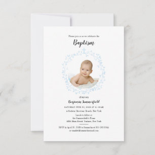 Invitation Baptême Photo de bébé Événement religieux chrétien