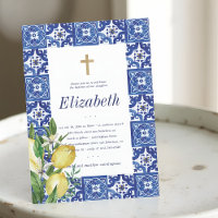 Baptême Pour Ses Carreaux De Foliage De Citron Méd