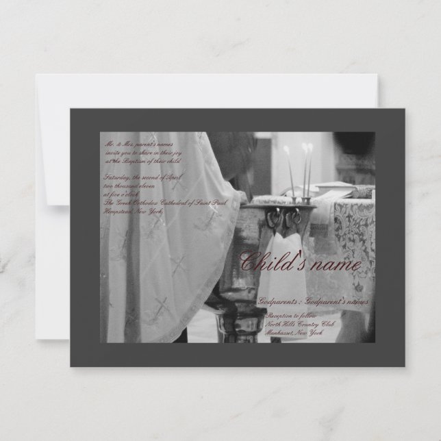 Invitation Baptismal (Devant)