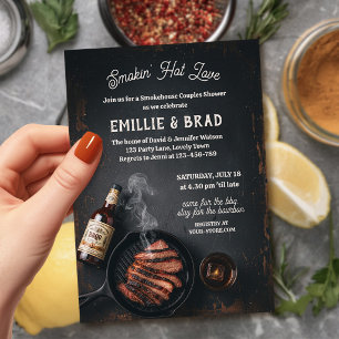 Invitation Baquet à fumée BBQ Amour Torride Cadeau de Mariage