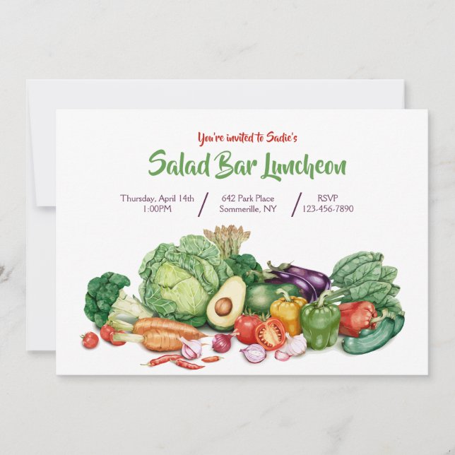 Invitation Bar à salades (Devant)